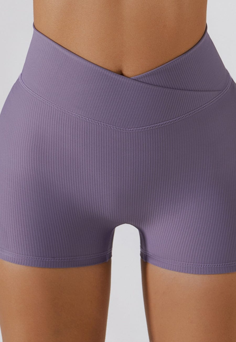 Wrap High Rise Workout Shorts