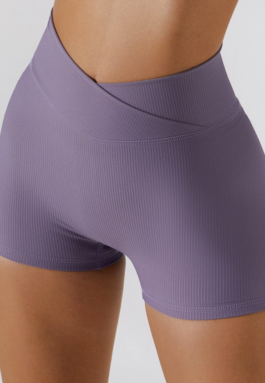 Wrap High Rise Workout Shorts