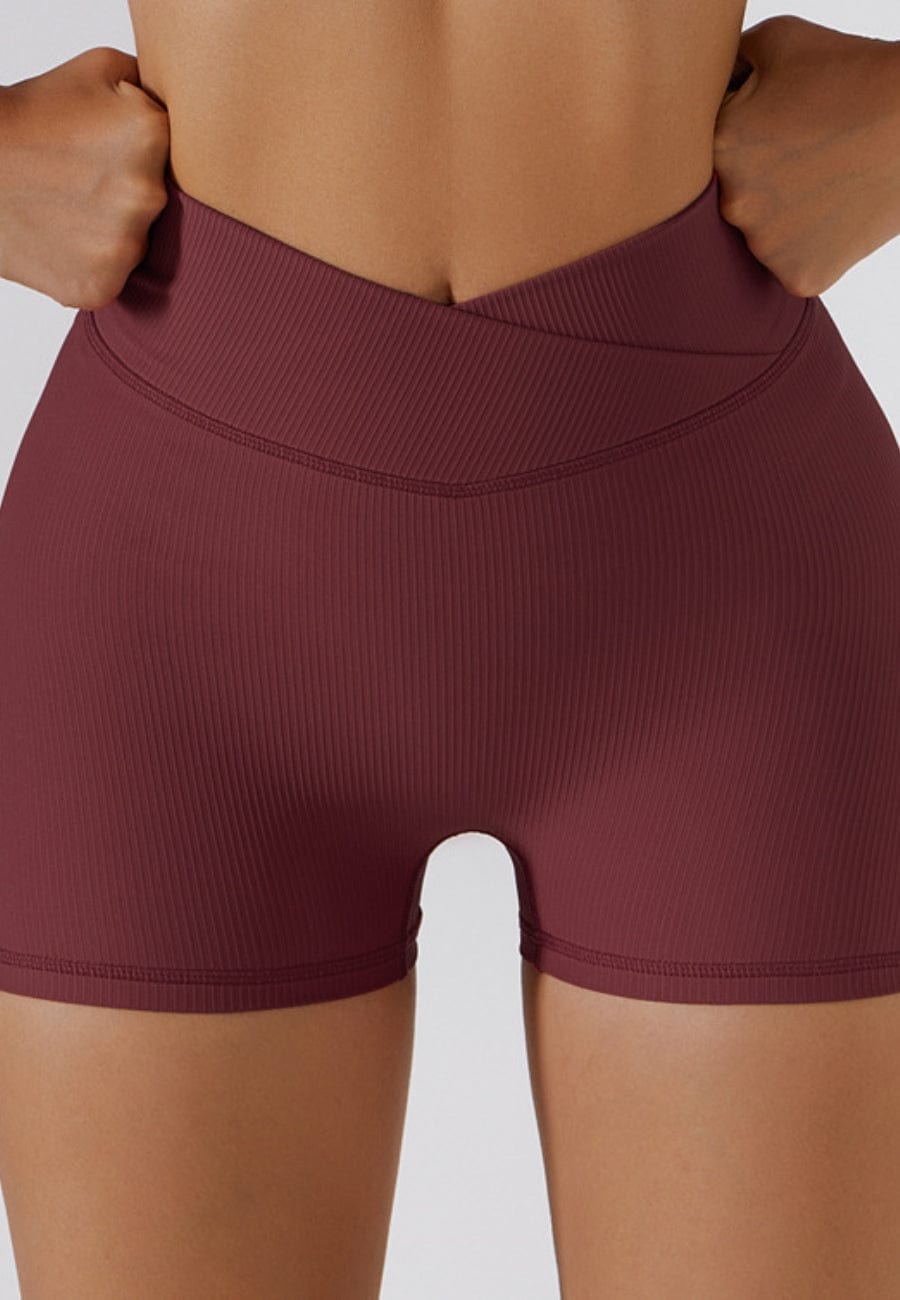 Wrap High Rise Workout Shorts