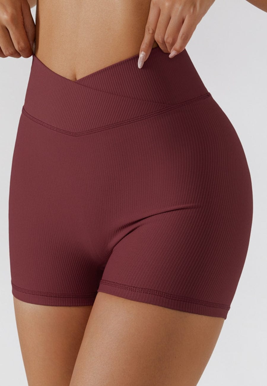 Wrap High Rise Workout Shorts