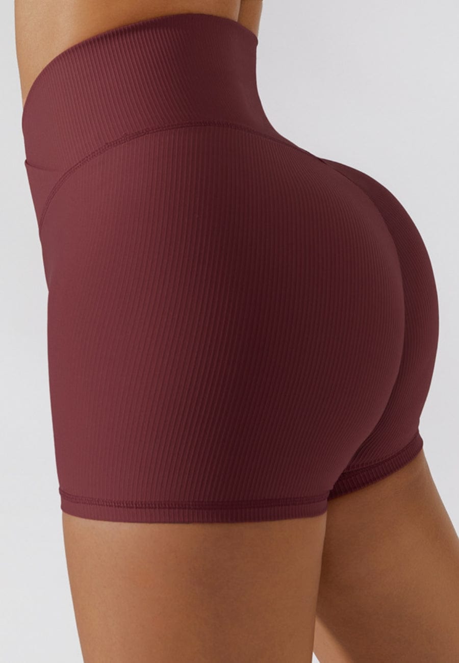 Wrap High Rise Workout Shorts