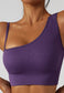 Asymmetrical Thick and Thin Sports Bra Tank