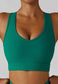 Textured Scoop Longline Sports Bra Tank