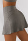 High Rise Waistband Lined Tennis Skort
