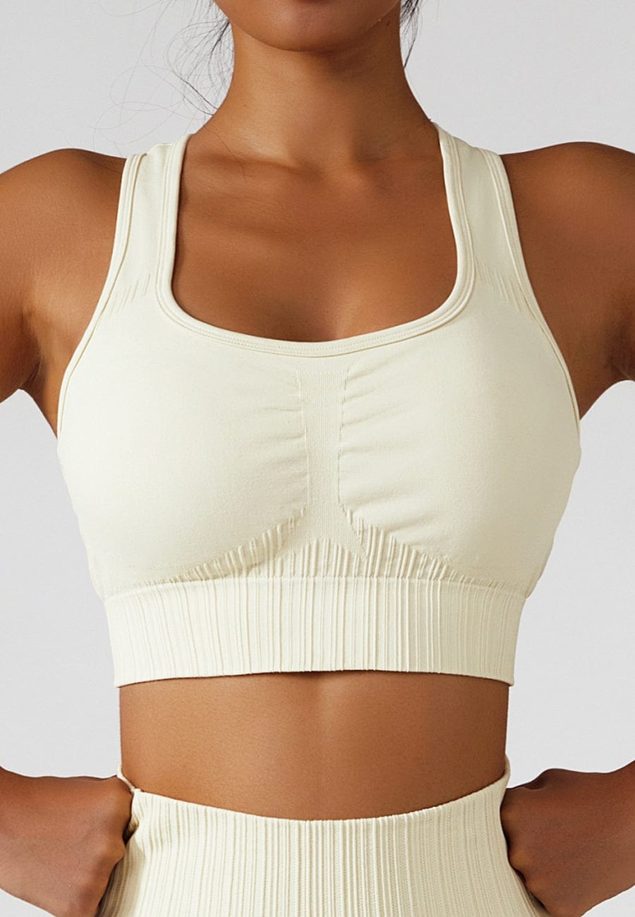 Scoop Neckline Workout Sports Bra