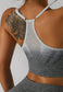 Strappy Longline Semi Racer Sports Bra Tank