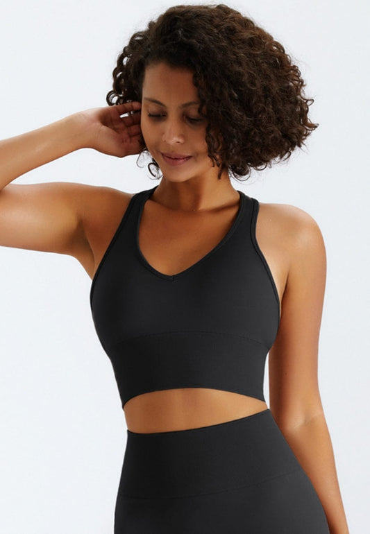 Scoop Neckline Racerback Sports Bra