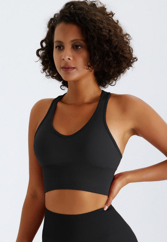 Scoop Neckline Racerback Sports Bra