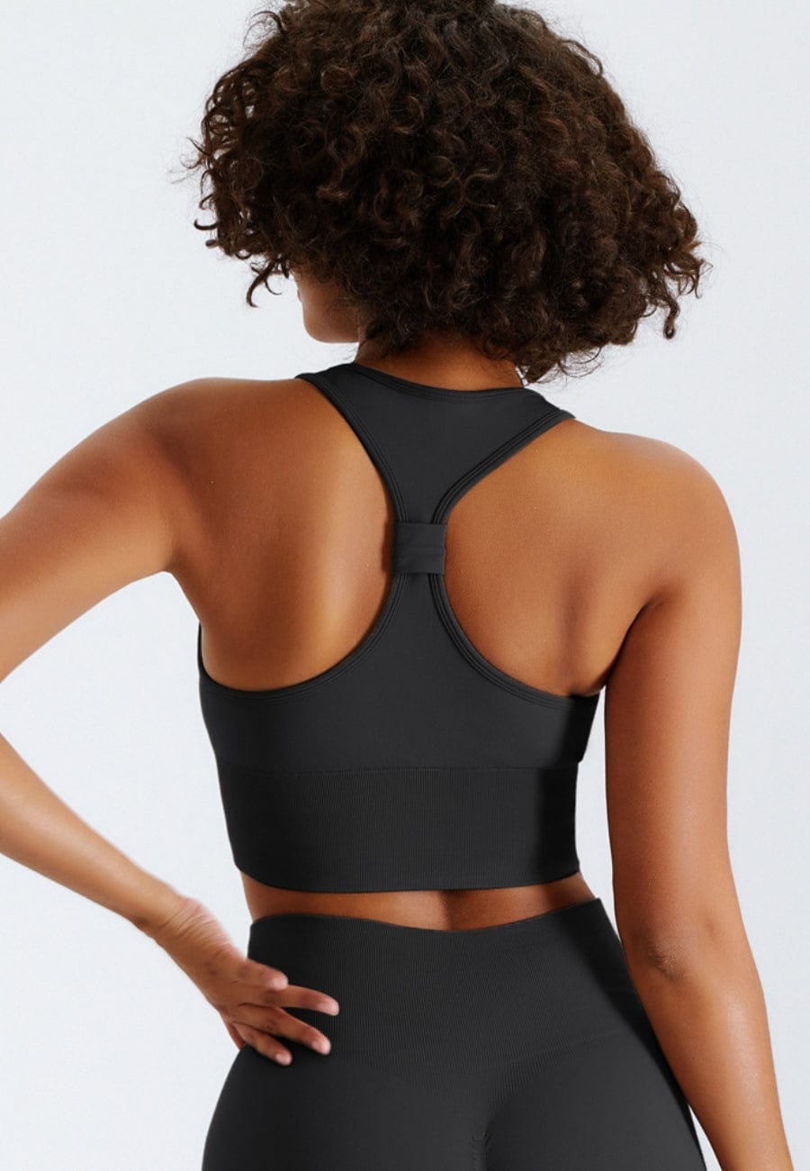 Scoop Neckline Racerback Sports Bra