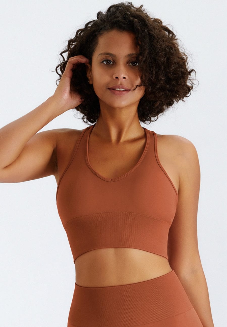 Scoop Neckline Racerback Sports Bra