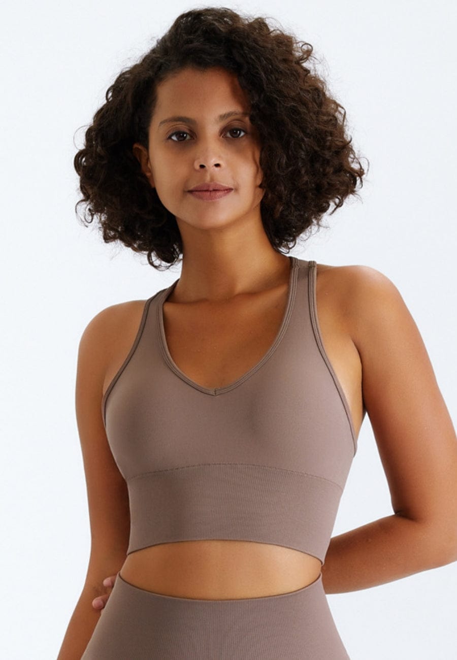 Scoop Neckline Racerback Sports Bra