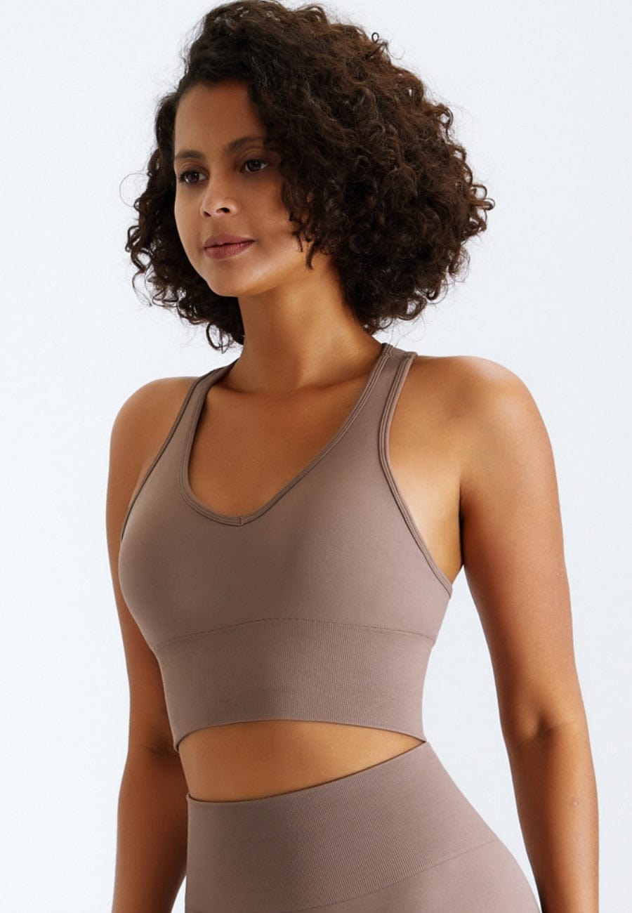 Scoop Neckline Racerback Sports Bra