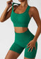 Racerback Sports Bra & Sculpting High Waist Shorts Set