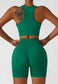 Racerback Sports Bra & Sculpting High Waist Shorts Set