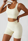 Racerback Sports Bra & Sculpting High Waist Shorts Set