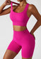 Racerback Sports Bra & Sculpting High Waist Shorts Set