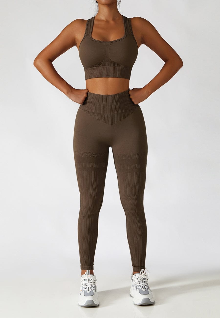 Racerback Sports Bra & Sculpting High Waist Leggings Set