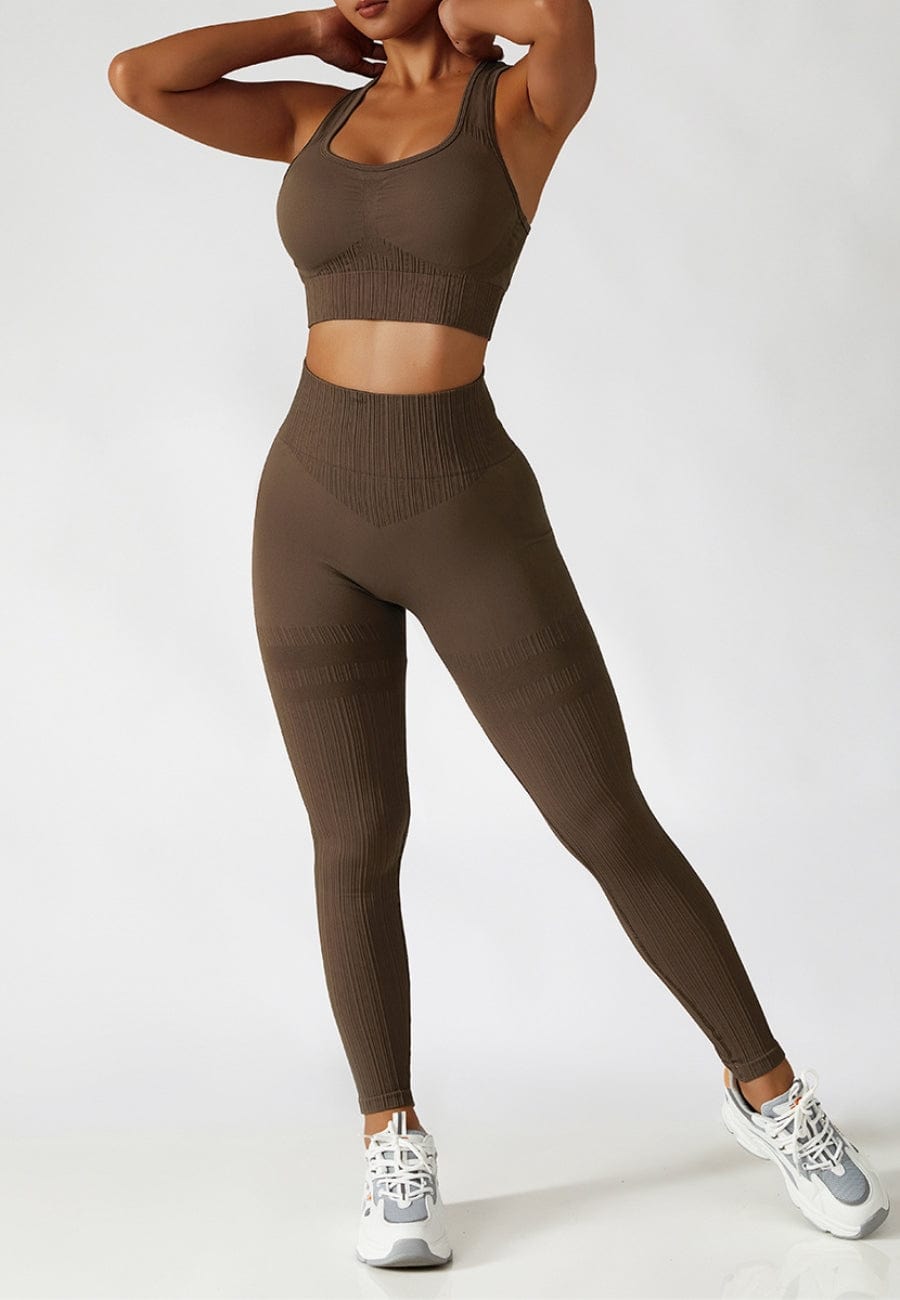 Racerback Sports Bra & Sculpting High Waist Leggings Set
