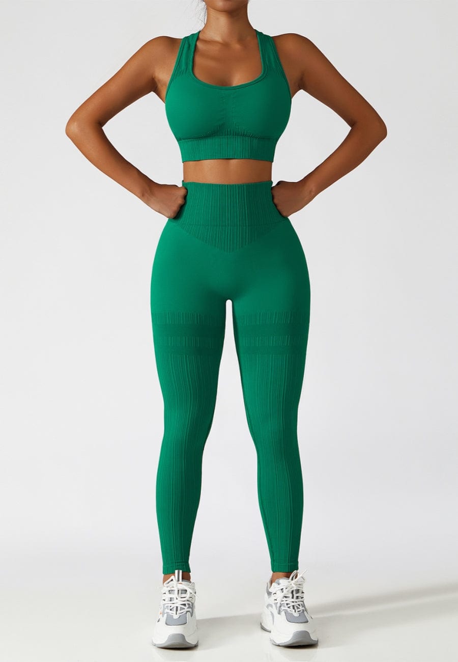 Racerback Sports Bra & Sculpting High Waist Leggings Set