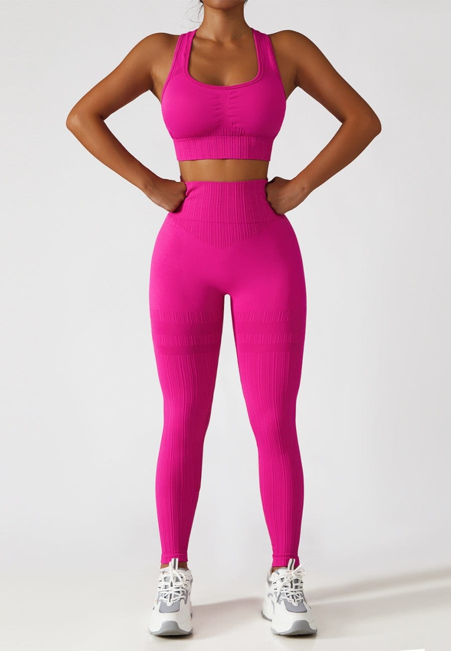 Racerback Sports Bra & Sculpting High Waist Leggings Set