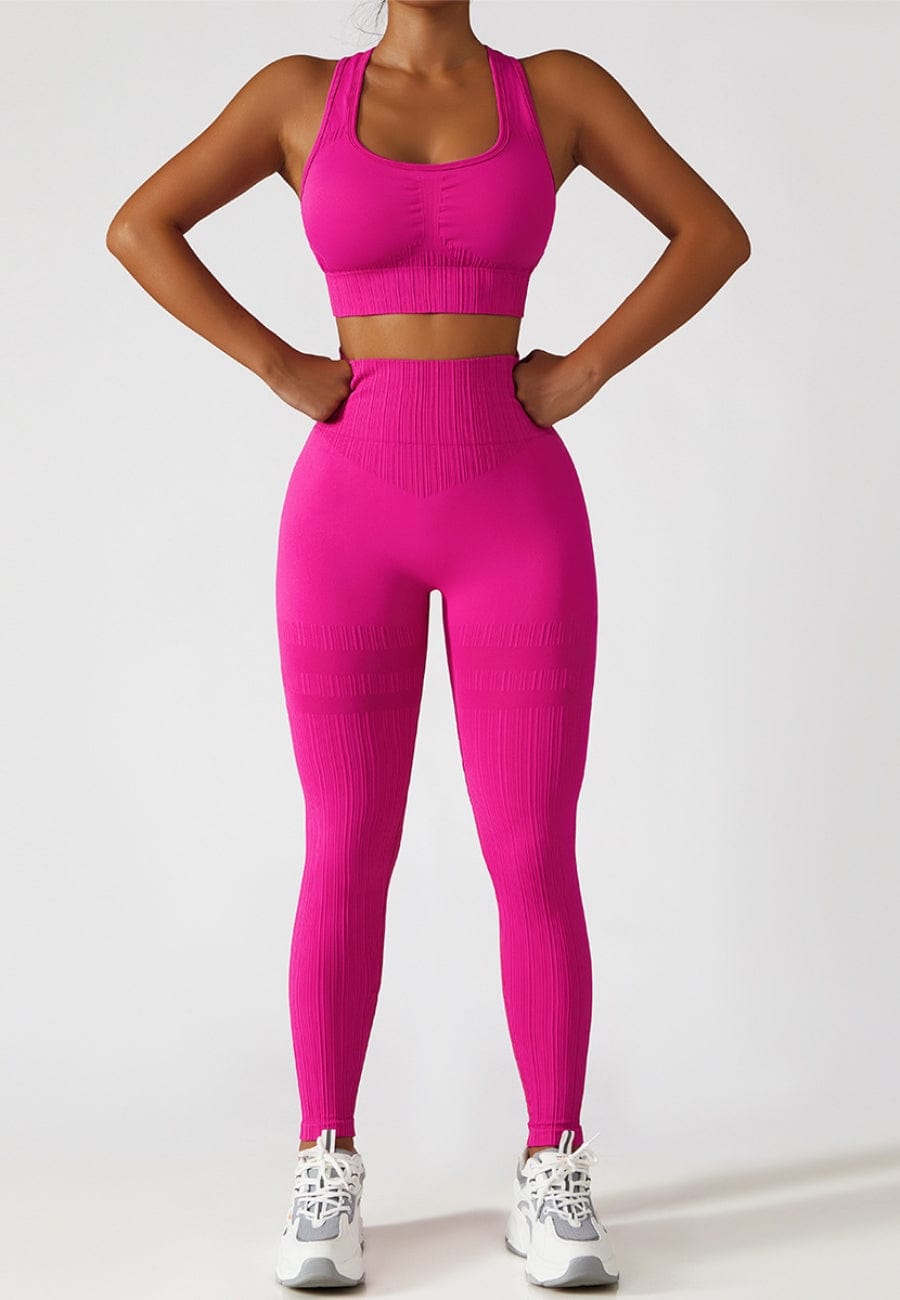 Racerback Sports Bra & Sculpting High Waist Leggings Set