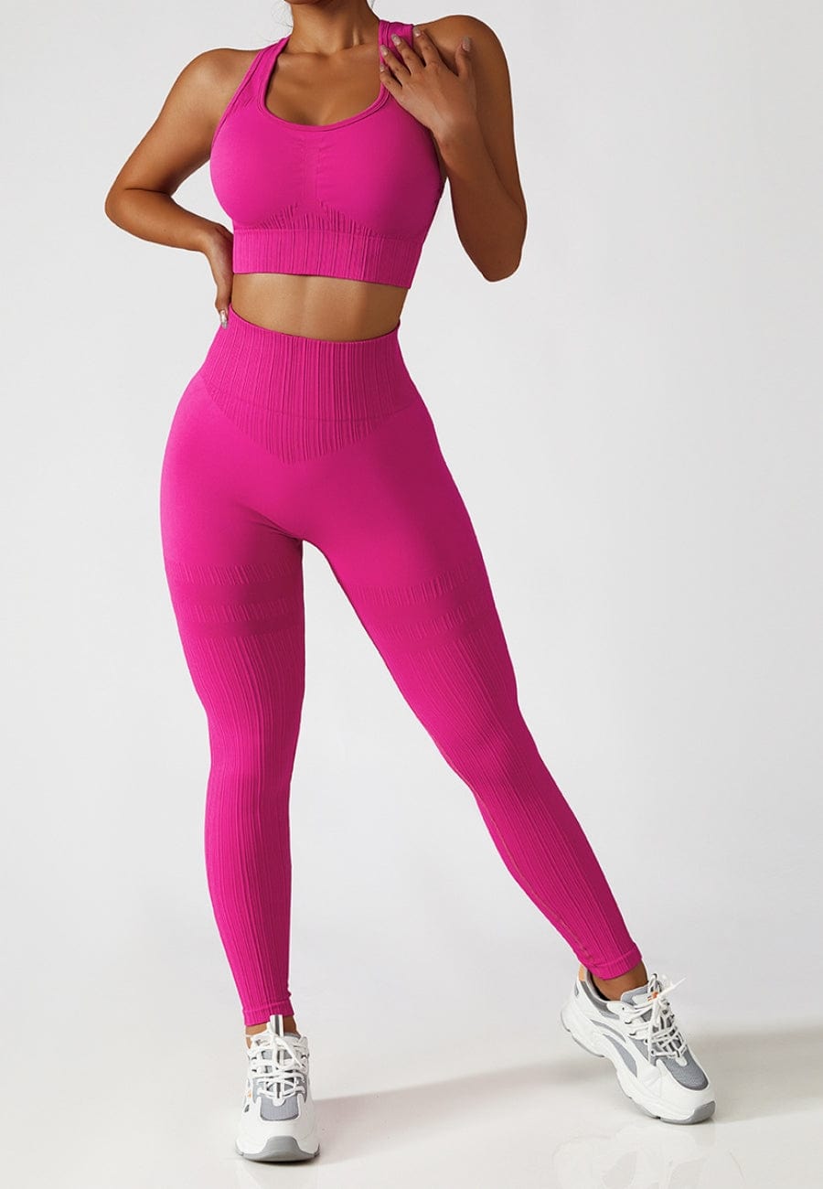 Racerback Sports Bra & Sculpting High Waist Leggings Set