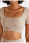 Square Neck Cropped Fitness Top