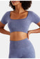 Square Neck Cropped Fitness Top