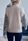 Cheetah Two Tone Drop Shoulder Sweater