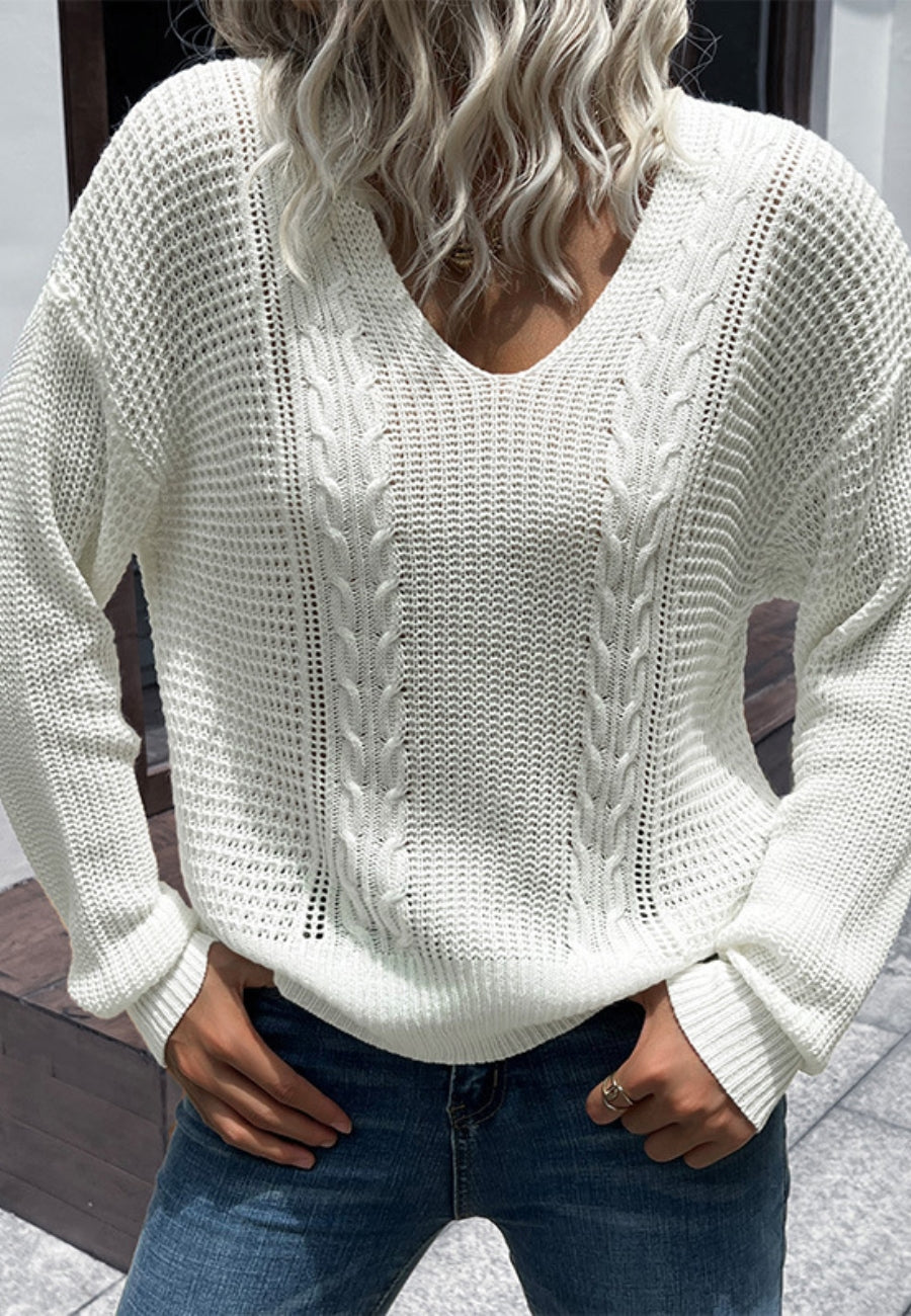 Classic Chunky Cable Knit Sweater