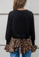 Leopard Print Layered Sweater