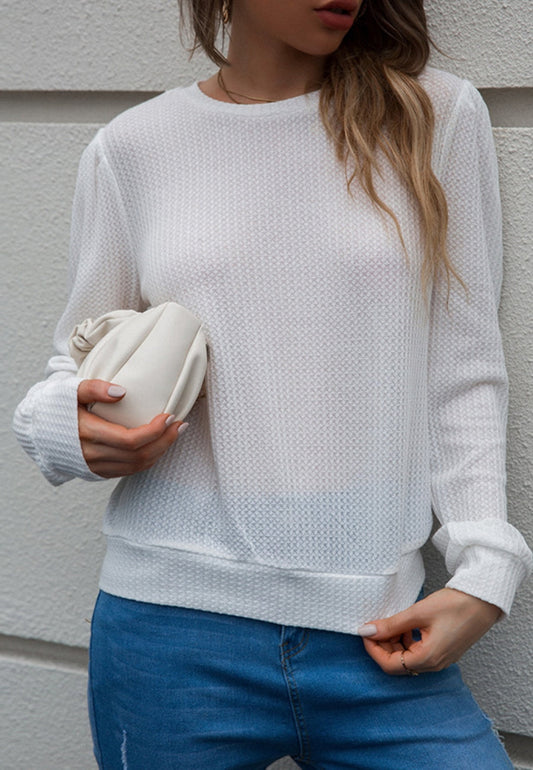 Sheer Lace Back Sweater