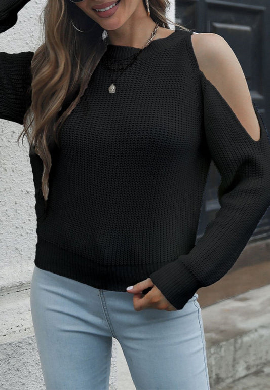One Shoulder Cutout Sweater