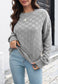 Checkered Textured Classic Sweater