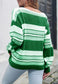 Multi Striped Drop Shoulder Sweater