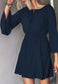 Ruched Tie Neck Dress