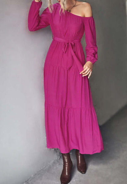 One Shoulder Tiered Maxi Dress