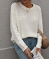 Solid Textured Knit Fall Sweater