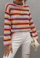 Colorful Striped Crochet Knit Sweater