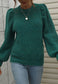 Bishop Sleeve Fuzzy Sweater