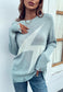 Thunder Bolt Distressed Sleeve Sweater