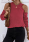 Round Neck Cutout Sweater