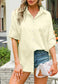 Drop Shoulder Button Down Polo