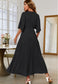 Plunge Neck Tiered Maxi Dress