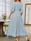 Plunge Neck Tiered Maxi Dress