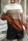 Textured Color Block Fall Sweater