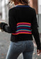 Contrast Multicolor Striped Sweater