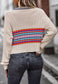 Contrast Multicolor Striped Sweater