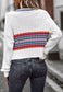 Contrast Multicolor Striped Sweater