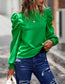 Puff Sleeve Back Tie Blouse